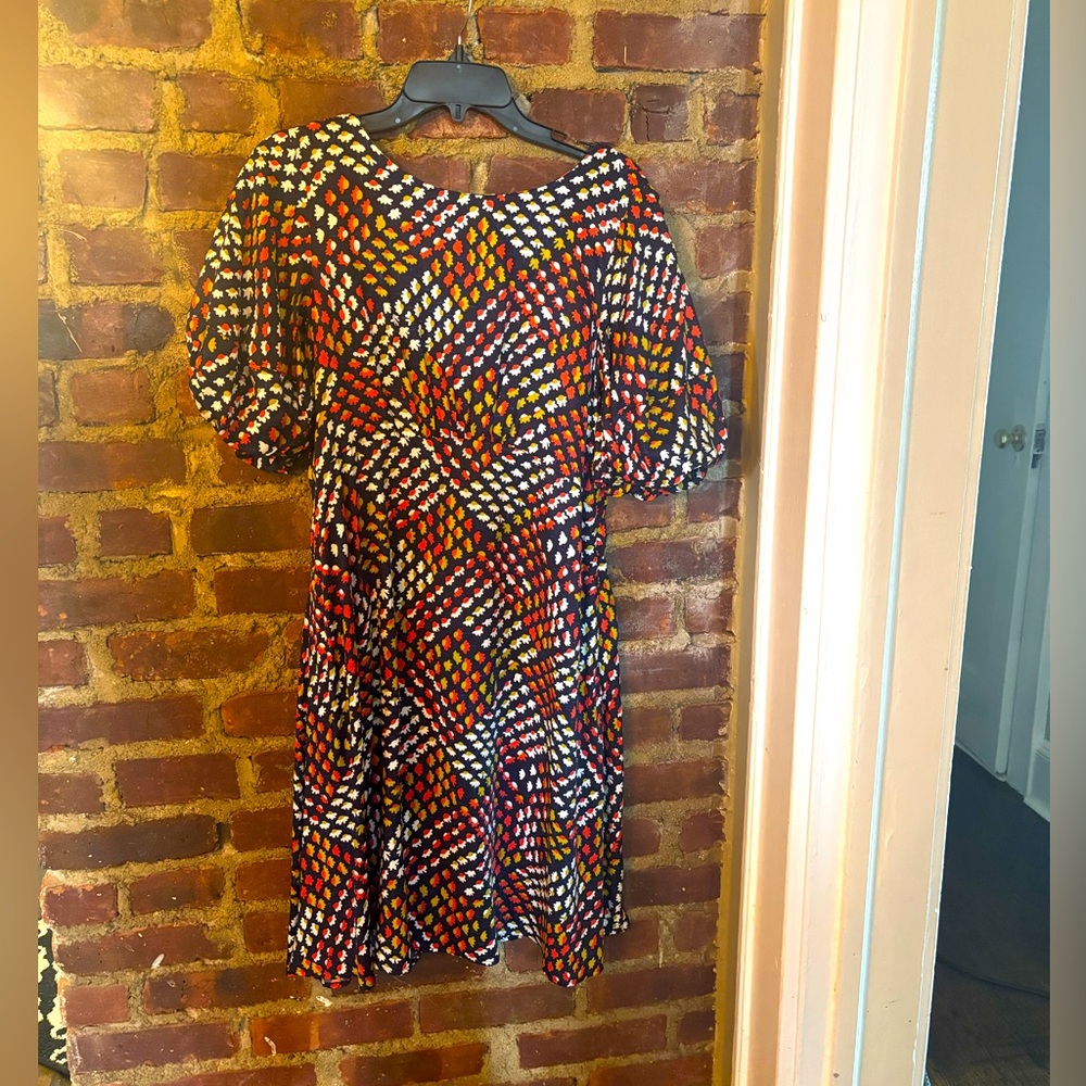Maeve Multicolor Geometric Midi Dress